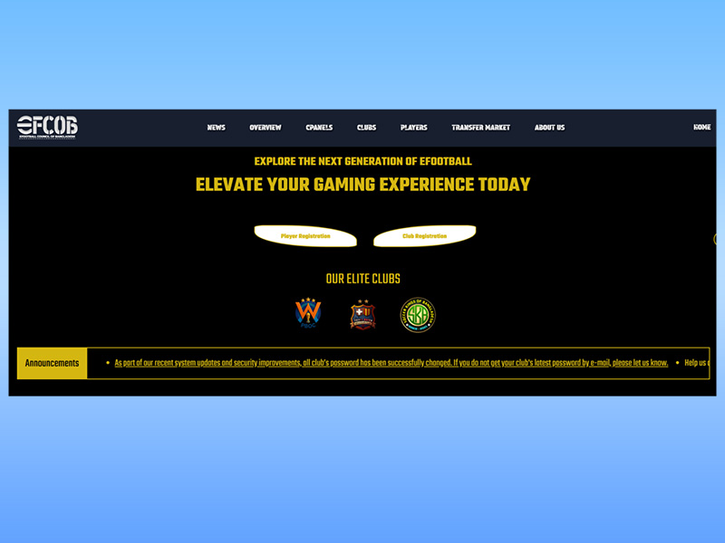 eFootball Council of Bangladesh Website